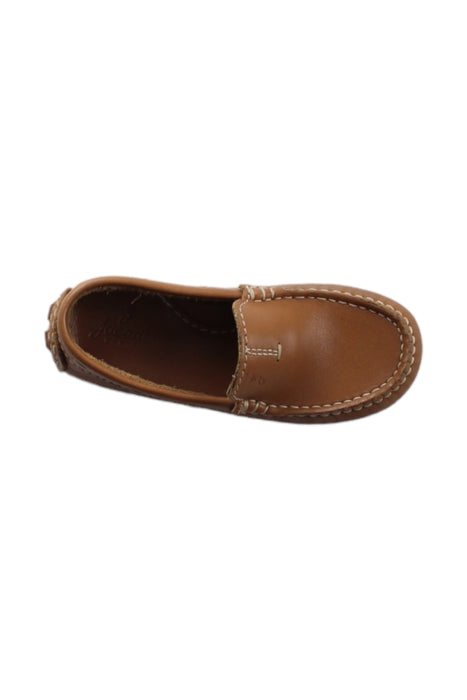 A Brown Slip Ons from Jacadi in size 4T for boy. (Front View)