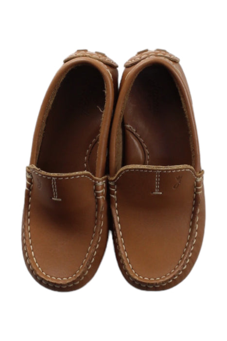 A Brown Slip Ons from Jacadi in size 4T for boy. (Back View)