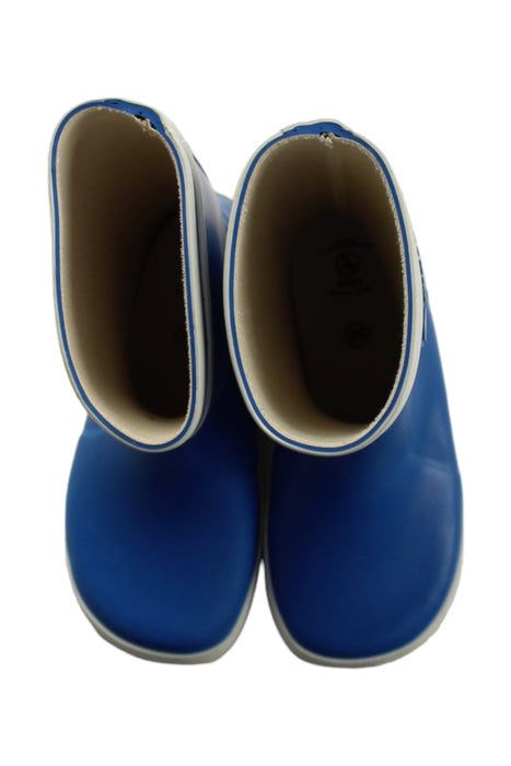 A Blue Rain Boots from Aigle in size 4T for boy. (Back View)