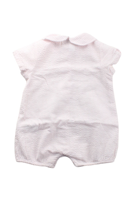 A Pink Short Sleeve Rompers from The Little White Company in size Newborn for girl. (Back View)
