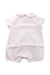 A Pink Short Sleeve Rompers from The Little White Company in size Newborn for girl. (Back View)