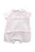 A Pink Short Sleeve Rompers from The Little White Company in size Newborn for girl. (Back View)