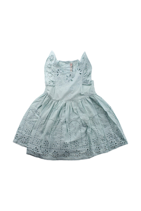 A Green Sleeveless Dresses from Stella McCartney in size 6-12M for girl. (Front View)