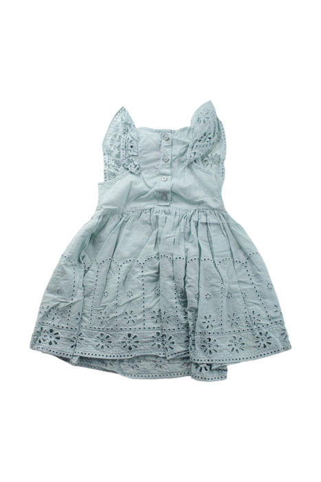 A Green Sleeveless Dresses from Stella McCartney in size 6-12M for girl. (Back View)