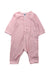 A Pink Long Sleeve Jumpsuits from Petit Bateau in size 3-6M for girl. (Front View)