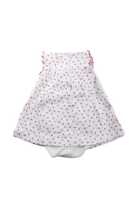 A White Sleeveless Bodysuits from Petit Bateau in size 6-12M for girl. (Back View)