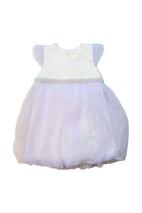 A White Sleeveless Dresses from Le Petit Society in size 18-24M for girl. (Front View)