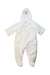 A White Snowsuits from Emile et Rose in size 6-12M for girl. (Front View)