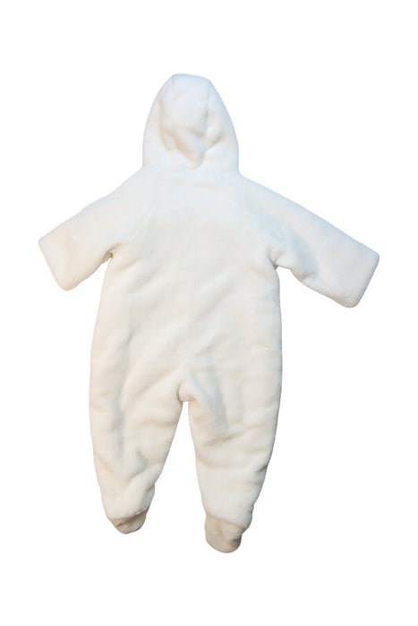 A White Snowsuits from Emile et Rose in size 6-12M for girl. (Back View)