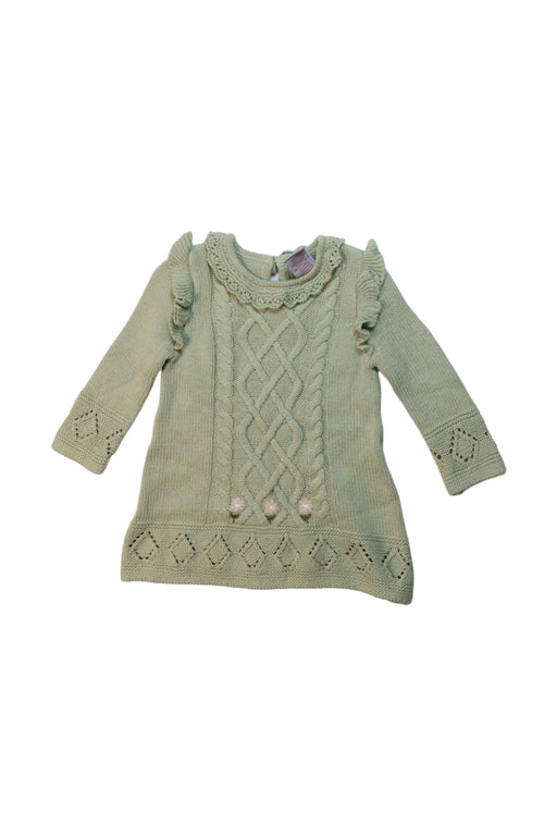 A Green Sweater Dresses from Tahari in size 6-12M for girl. (Front View)