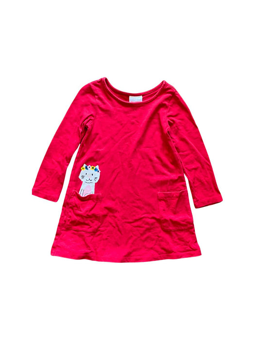 A Red Long Sleeve Dresses from Hanna Andersson in size 4T for girl. (Front View)