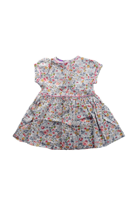 A Grey Short Sleeve Dresses from Liberty London in size 6-12M for girl. (Front View)