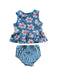 A Blue Shorts Sets from Hanna Andersson in size 18-24M for girl. (Back View)