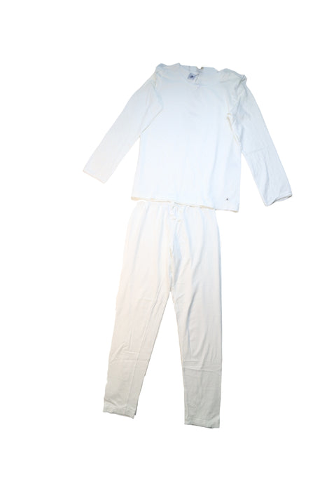 A White Pyjama Sets from Petit Bateau in size 12Y for girl. (Front View)