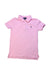 A Pink Short Sleeve Polos from Polo Ralph Lauren in size 7Y for girl. (Front View)