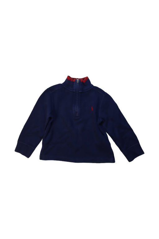 A Navy Zippered Sweatshirts from Polo Ralph Lauren in size 2T for boy. (Front View)