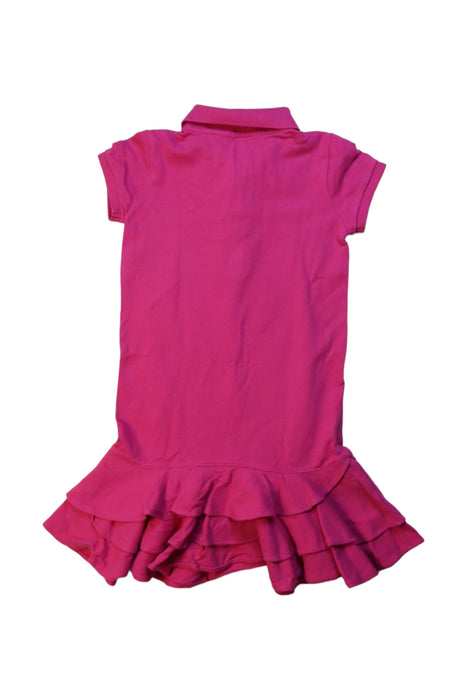 A Pink Short Sleeve Dresses from Polo Ralph Lauren in size 5T for girl. (Back View)