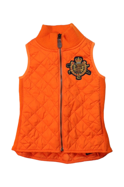 A Orange Outerwear Vests from Ralph Lauren in size 5T for girl. (Front View)