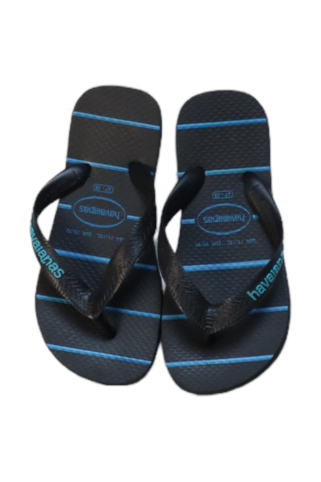 A Blue Flip Flops from Havaianas in size 5T for boy. (Back View)