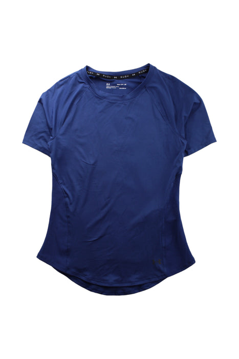 A Blue Short Sleeve T Shirts from Under Armour in size 14Y for girl. (Front View)