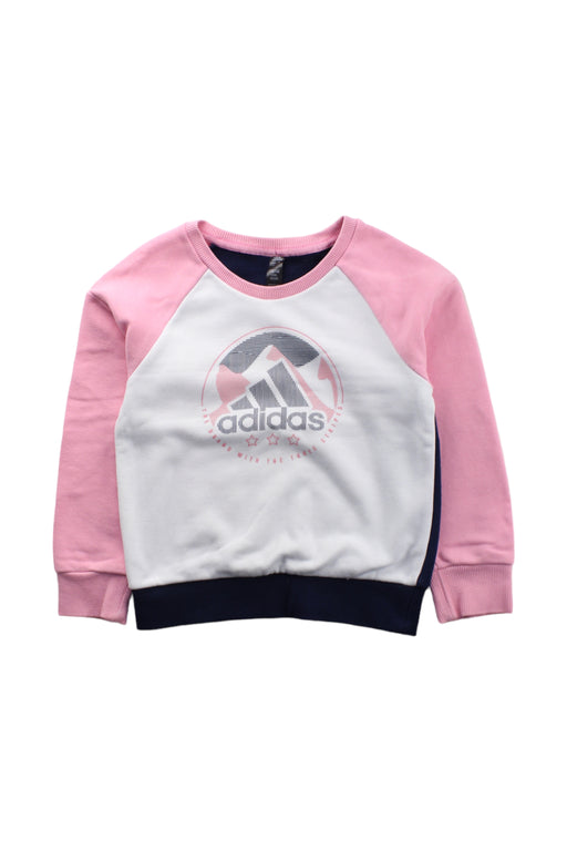 A Multicolour Crewneck Sweatshirts from Adidas in size 5T for girl. (Front View)