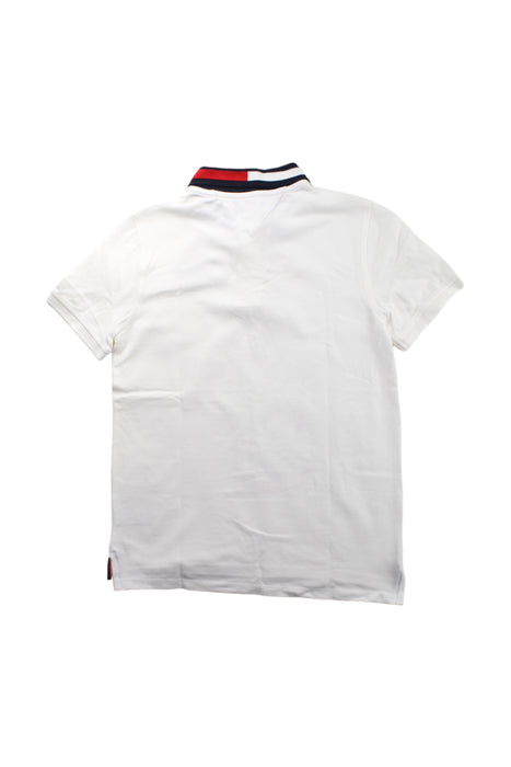 A White Short Sleeve Polos from Tommy Hilfiger in size 12Y for boy. (Back View)