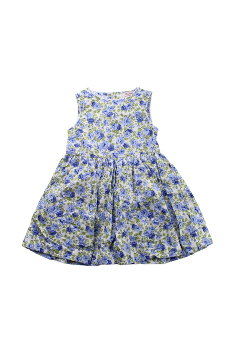 A Blue Sleeveless Dresses from Confiture in size 2T for girl. (Front View)