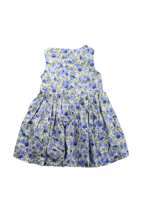 A Blue Sleeveless Dresses from Confiture in size 2T for girl. (Back View)