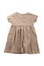 A Beige Short Sleeve Dresses from Quincy Mae in size 2T for girl. (Back View)