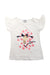 A White Short Sleeve Tops from Moschino in size 4T for girl. (Front View)