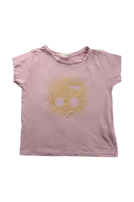 A Pink Short Sleeve T Shirts from Bonpoint in size 4T for girl. (Front View)