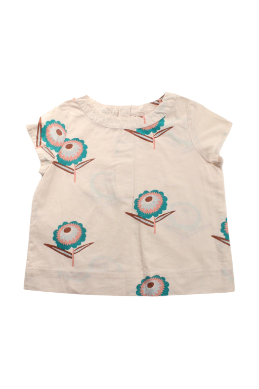 A White Short Sleeve Tops from Bonpoint in size 4T for girl. (Front View)