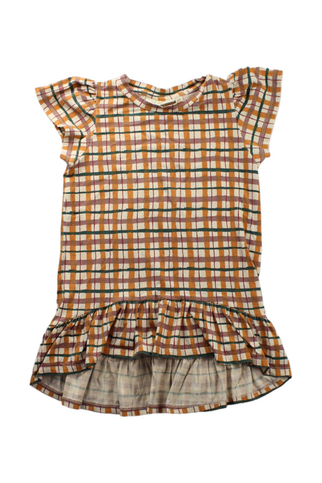 A Beige Short Sleeve Dresses from Soft Gallery in size 3T for girl. (Front View)