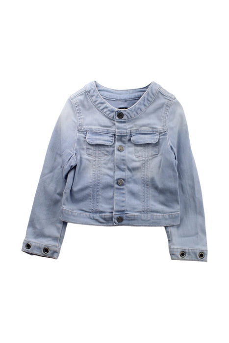 A Blue Lightweight Jackets from Karl Lagerfeld in size 3T for girl. (Front View)