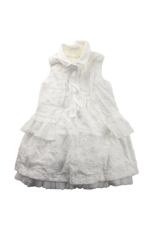 A White Sleeveless Dresses from Nicholas & Bears in size 3T for girl. (Front View)