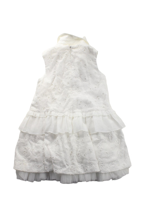 A White Sleeveless Dresses from Nicholas & Bears in size 3T for girl. (Back View)