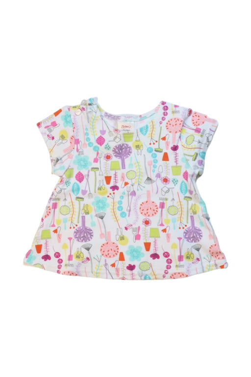 A Multicolour Short Sleeve Tops from Zutano in size 3-6M for girl. (Front View)