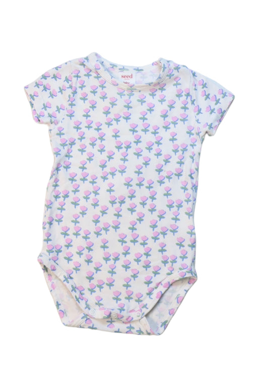 A Multicolour Short Sleeve Bodysuits from Seed in size 3-6M for girl. (Front View)