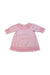 A Pink Long Sleeve Dresses from purebaby in size 0-3M for girl. (Front View)