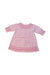 A Pink Long Sleeve Dresses from purebaby in size 0-3M for girl. (Back View)