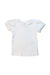 A White Short Sleeve Tops from Seed in size 3-6M for girl. (Front View)