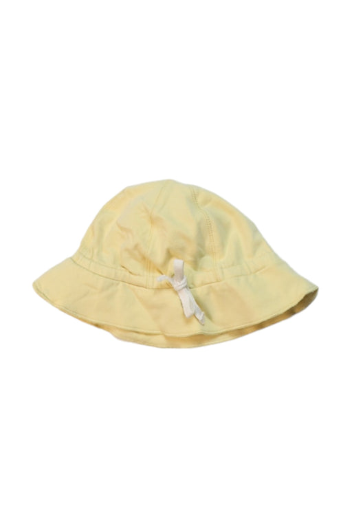 A Yellow Sun Hats from Gray Label in size 0-3M for girl. (Front View)