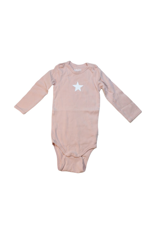 A Pink Long Sleeve Bodysuits from Molo in size 6-12M for neutral. (Front View)