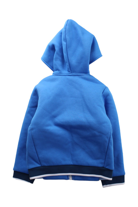 A Blue Zippered Sweatshirts from Jacadi in size 4T for boy. (Back View)