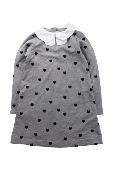 A Grey Long Sleeve Dresses from Jacadi in size 8Y for girl. (Front View)