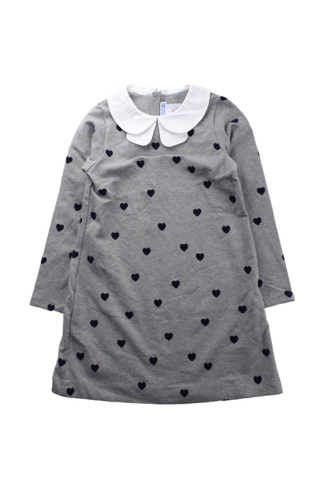 A Grey Long Sleeve Dresses from Jacadi in size 8Y for girl. (Front View)