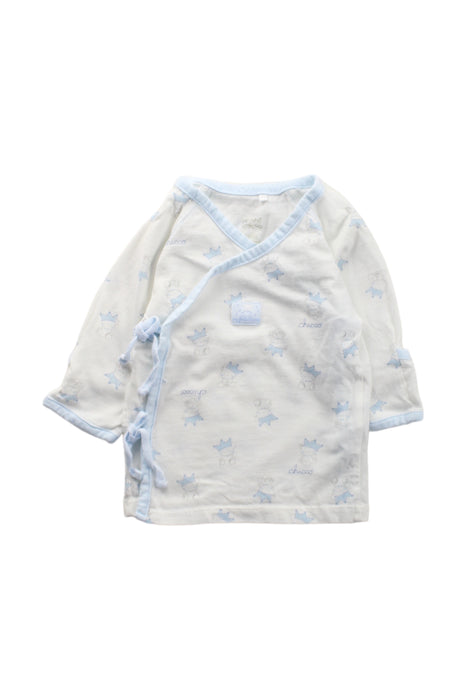 A White Long Sleeve Tops from Chicco in size 0-3M for boy. (Front View)