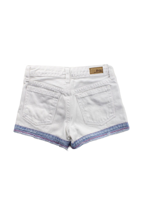 A White Shorts from Polo Ralph Lauren in size 6T for girl. (Back View)