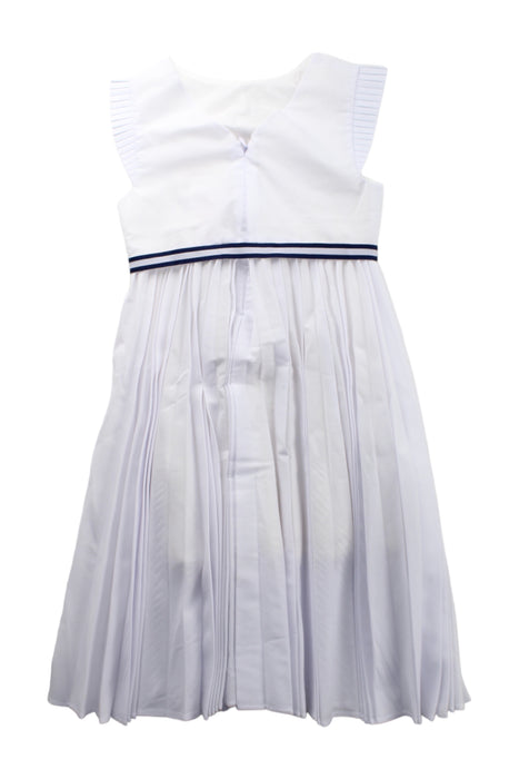 A White Sleeveless Dresses from Jacadi in size 3T for girl. (Back View)