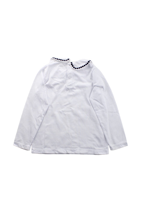 A White Long Sleeve Tops from Jacadi in size 4T for girl. (Back View)